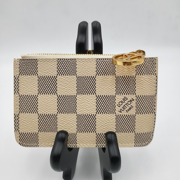 LOUIS VUITTON Damier Azur Zipped Romy Card Holder Rose Ballerine.. - Picture 2 of 13